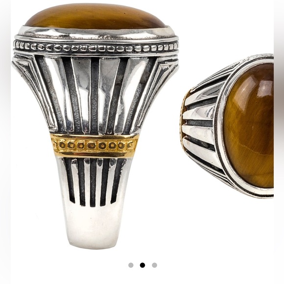 Konstantino Tiger’s Eye Ring - Picture 2 of 7